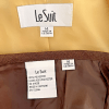 Le Suit Polyester Skirt Suit 14 Yellow Brown Double Breasted Wide Collar 2PC
