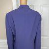 Le Suit Women Polyester Lycra Skirt Suit Size 18 Purple Peak Collar Lined 2PC