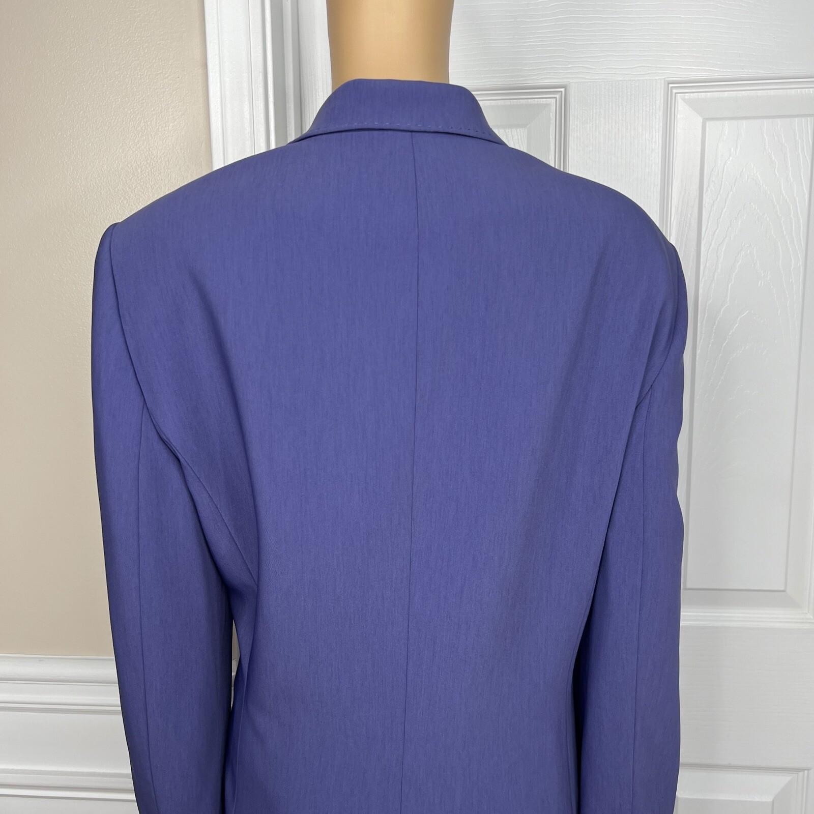 Le Suit Women Polyester Lycra Skirt Suit Size 18 Purple Peak Collar Lined 2PC