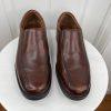 Johnson & Murphy Stanton Run Off Venetian Calfskin Shoes 11.5 XW Brown Leather