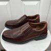 Johnson & Murphy Stanton Run Off Venetian Calfskin Shoes 11.5 XW Brown Leather