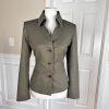 Kasper Women Polyester Rayon Spandex Blazer Size 8 Green Lined Career