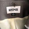 Kasper Women Polyester Rayon Spandex Blazer Size 8 Green Lined Career