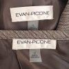 EVAN PICONE Women 2PC Mocha Polyester Lined Career Cocktail Skirt Suit Size 12