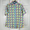 Cremieux Premium Denim Button Up Shirt Size XL Short Sleeves Paisley Colorful