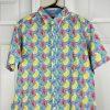 Cremieux Premium Denim Button Up Shirt Size XL Short Sleeves Paisley Colorful