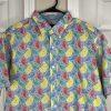 Cremieux Premium Denim Button Up Shirt Size XL Short Sleeves Paisley Colorful