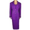 Nicole Nites Polyester Skirt Suit Size 10 Purple Beaded Shawl Collar 2PC
