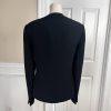 10-3773.jpg KASPER 2PC Black Beaded Polyester Lined Open Front Blazer Top Set Size 10