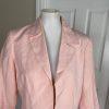 KASPER Rose Pink Linen Rayon Open Front Embroidered Skirt (Sz 10) Suit (Sz 12)