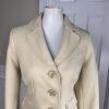 Evan Picone Women Polyester Skirt Suit Size 4 Champagne Notch Collar 2PC New