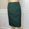 Evan Picone Career Skirt Suit 4 Emerald Green Faux Pockets Peak Collar 2PC New