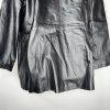 Jessica London Leather Jacket 22W 2 in 1 Removable Faux Collar Full Zip Chic