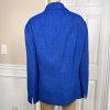 LE SUIT  Women Blue Polyester Lined Notch Collar Blazer Suit Size 24W