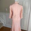 KASPER Rose Pink Linen Rayon Open Front Embroidered Skirt (Sz 10) Suit (Sz 12)