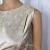 10-3873.jpg LOUIS FERAUD VTG 2PC Gold Floral Cotton Acetate Lined Dress (SZ 16) Suit (SZ 14)