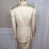 10-3876.jpg LOUIS FERAUD VTG 2PC Gold Floral Cotton Acetate Lined Dress (SZ 16) Suit (SZ 14)