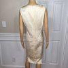 10-3880.jpg LOUIS FERAUD VTG 2PC Gold Floral Cotton Acetate Lined Dress (SZ 16) Suit (SZ 14)