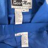 Ben Marc INT Polyester Metallic Skirt Suit Size 14 Blue Lined Faux Pockets 2PC
