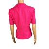 Le Suit Women Polyester Pant Suit Size 6 Black Pink Lined Short Sleeves 2PC New