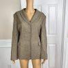 Collections For Le Suit Polyester Pant Suit Size 16 Taupe Shawl Collar 2PC New