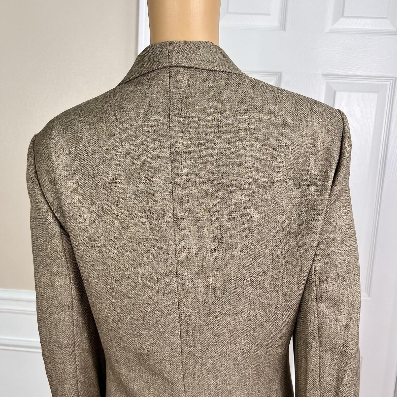 Collections For Le Suit Polyester Pant Suit Size 16 Taupe Shawl Collar 2PC New