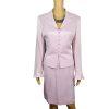 10-3920.jpg Le Suit Polyester Skirt Suit Size 10P Pink Notch Collar Bell Sleeves 2PC New