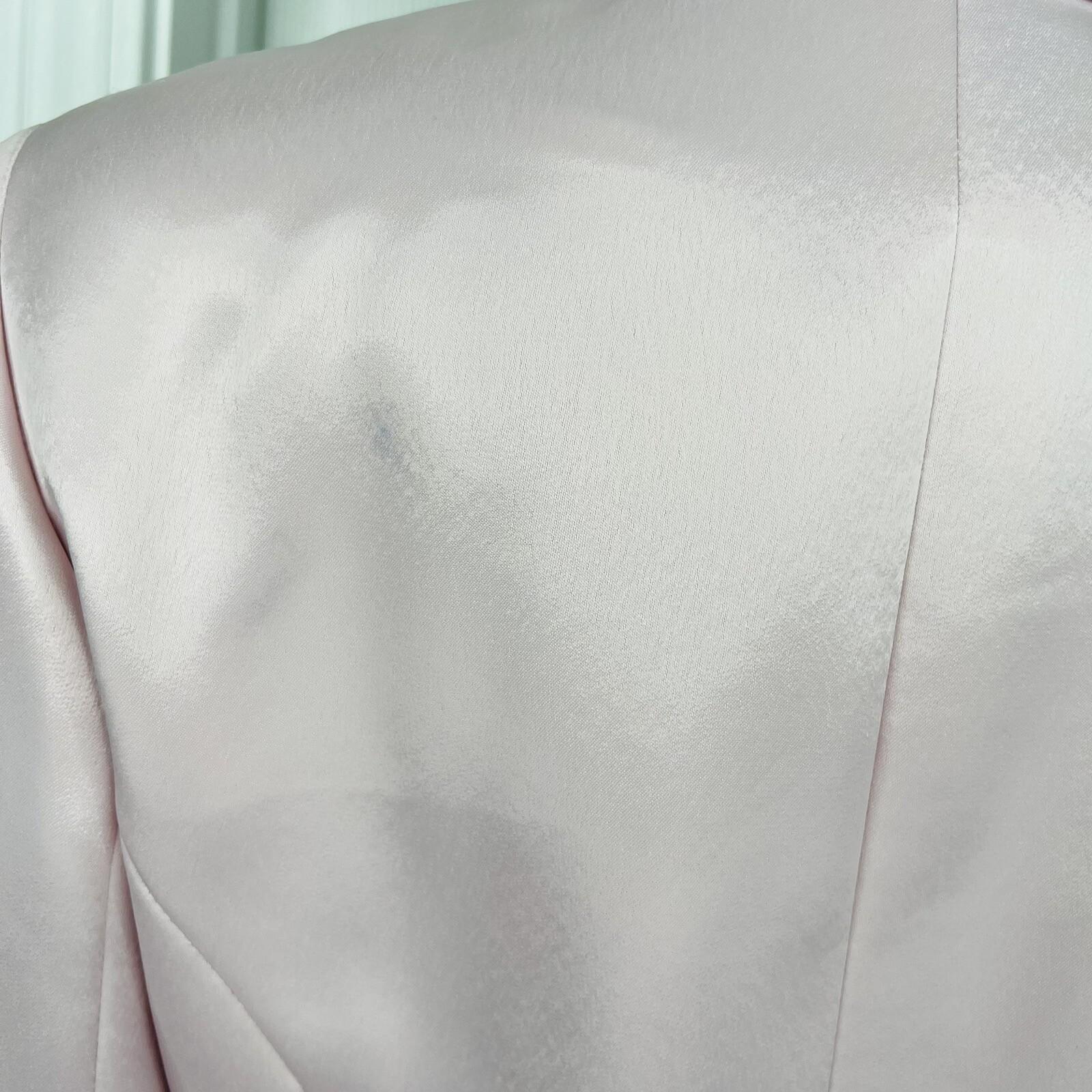 10-3929.jpg Le Suit Polyester Skirt Suit Size 10P Pink Notch Collar Bell Sleeves 2PC New