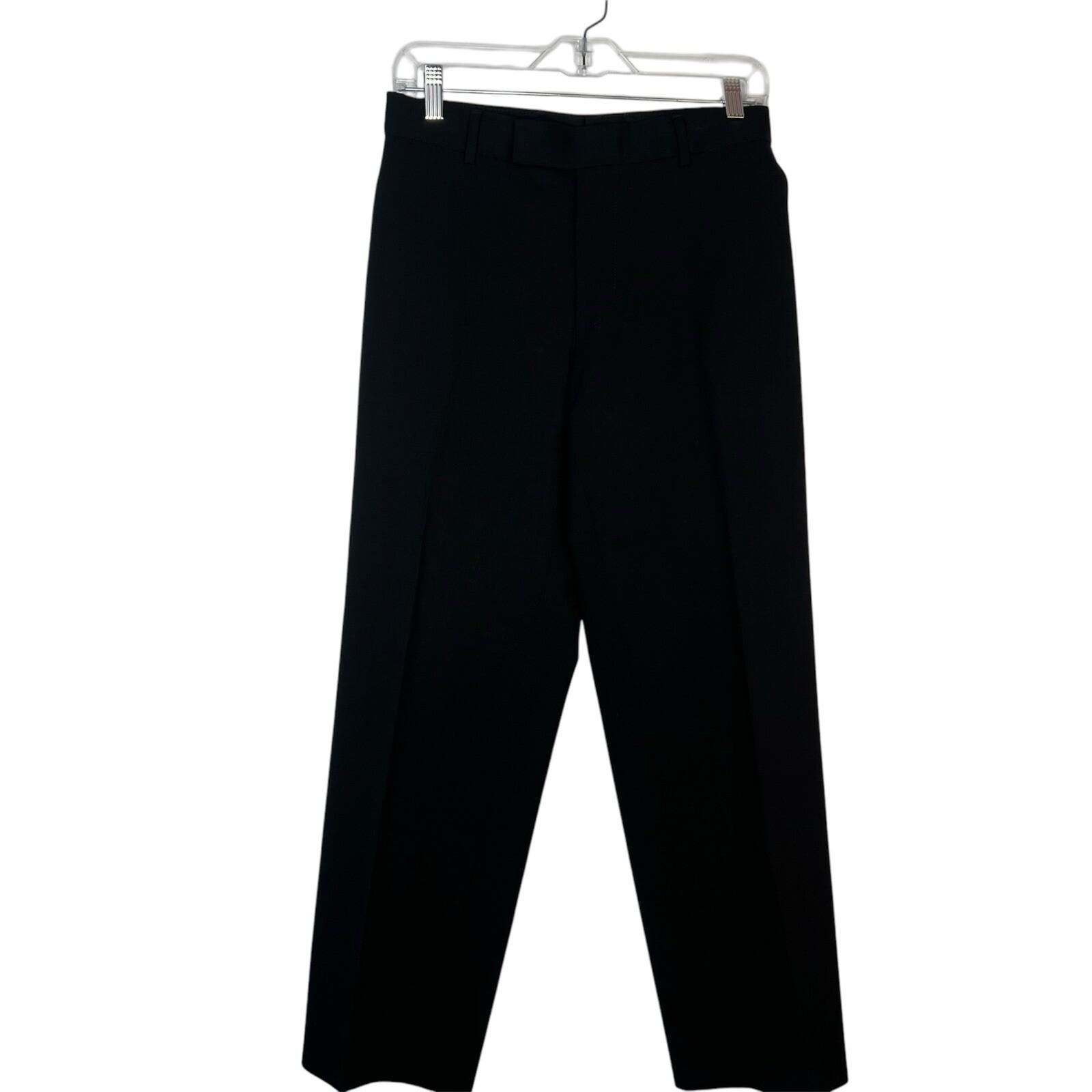 10-3945.jpg Boss Hugo Boss Wool Stretch Men Dress Pants Size 36S X 29 Black Elegant Business