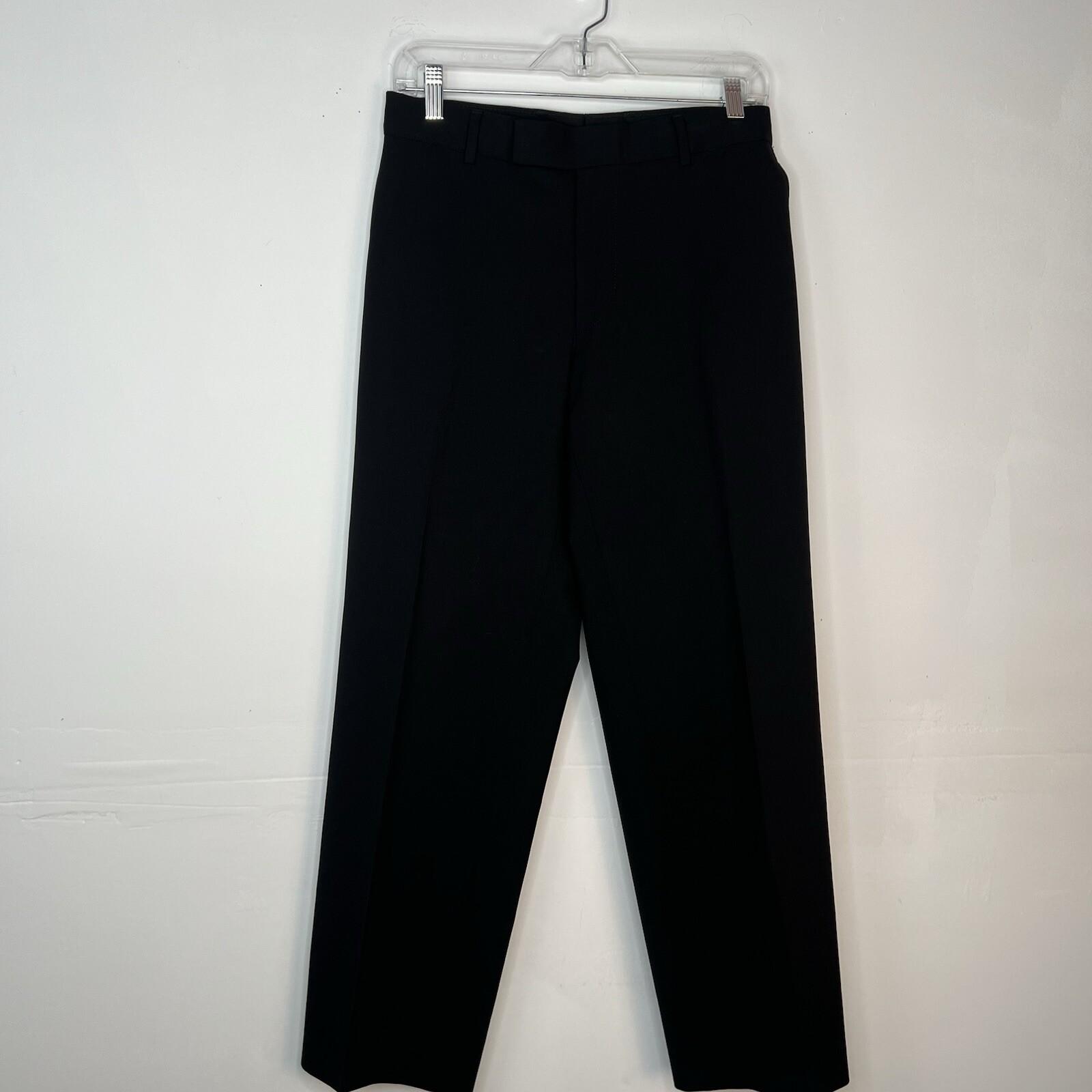 10-3946.jpg Boss Hugo Boss Wool Stretch Men Dress Pants Size 36S X 29 Black Elegant Business