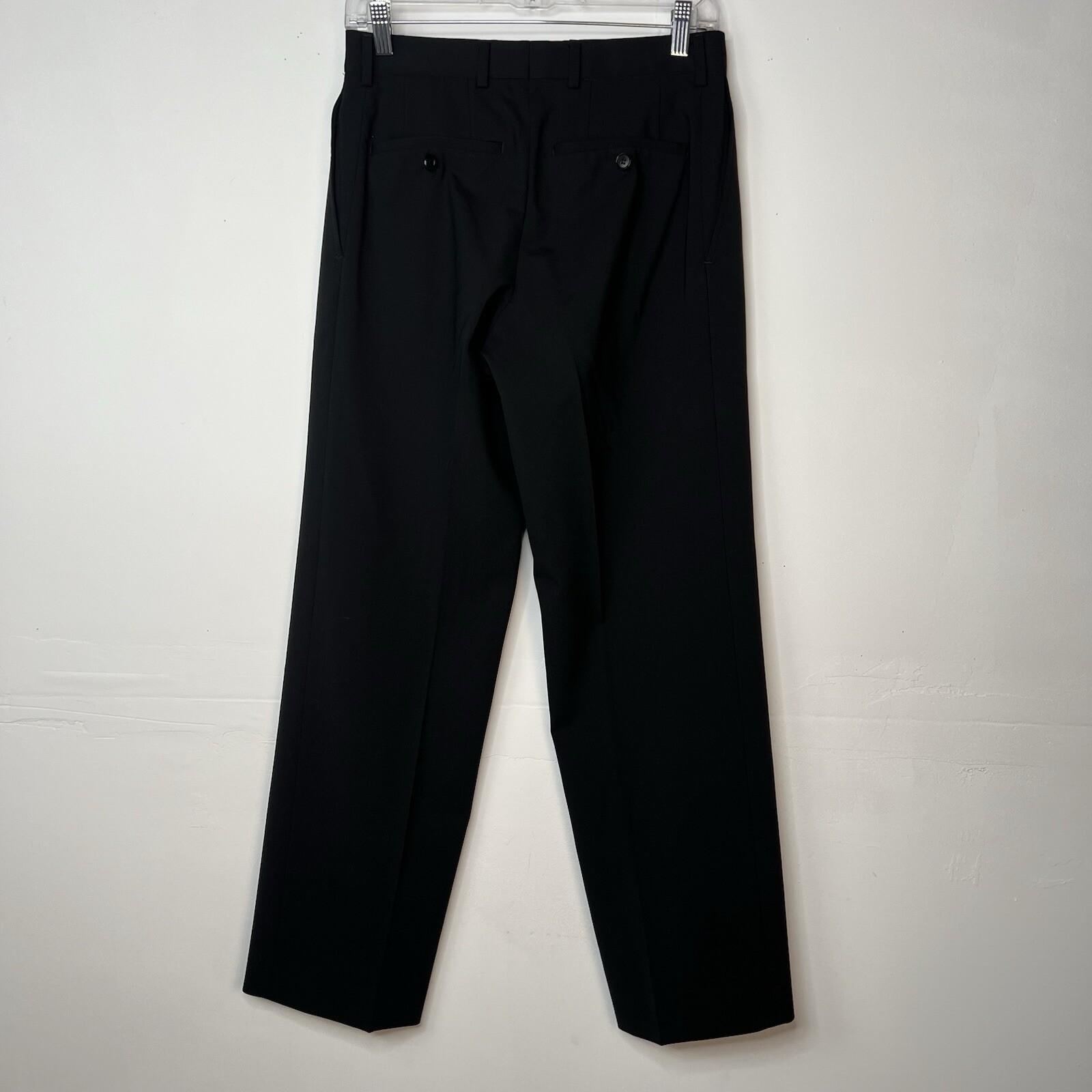 10-3948.jpg Boss Hugo Boss Wool Stretch Men Dress Pants Size 36S X 29 Black Elegant Business