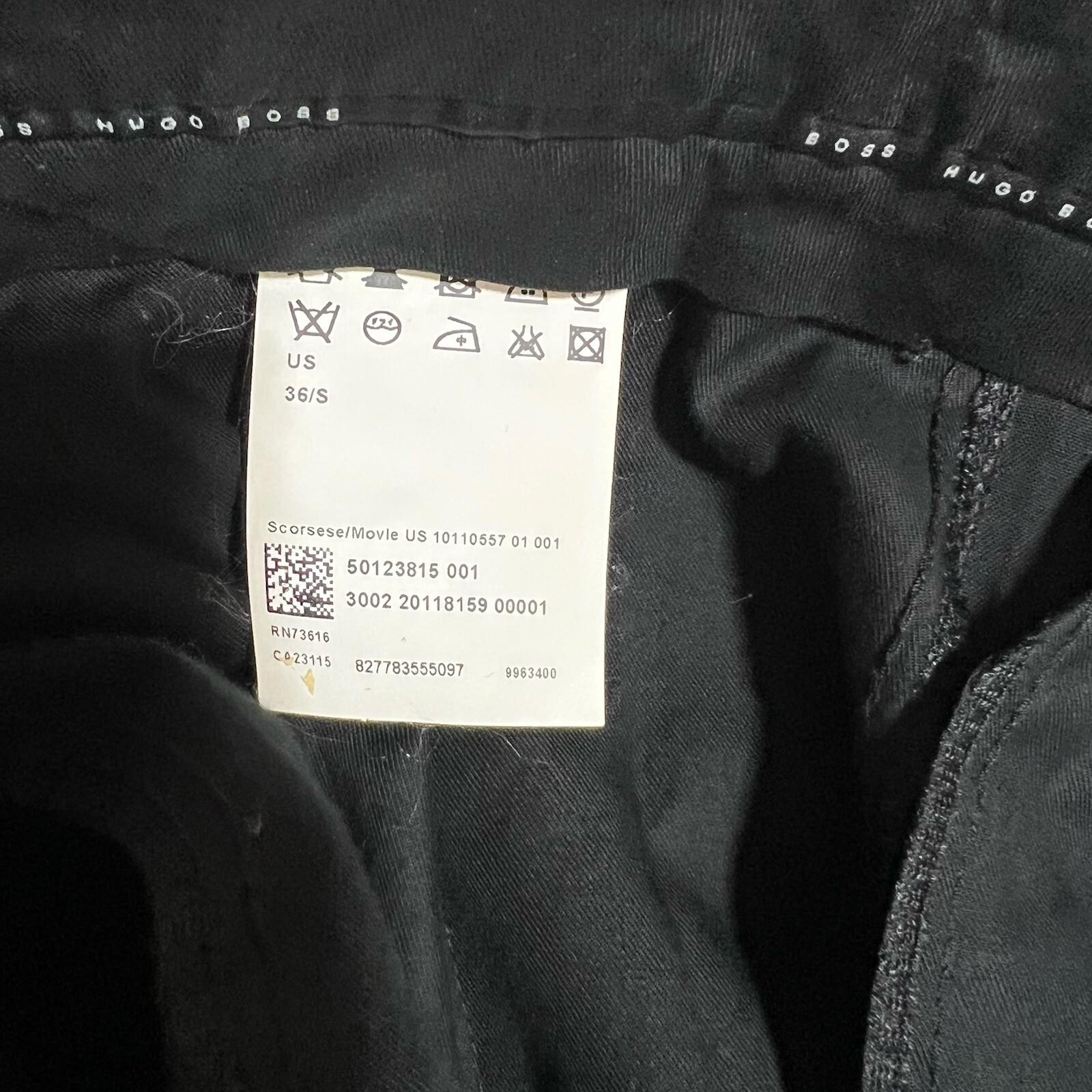 10-3950.jpg Boss Hugo Boss Wool Stretch Men Dress Pants Size 36S X 29 Black Elegant Business