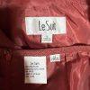 Le Suit Women Polyester Skirt Suit 14 Burnt Orange 3/4 Sleeves Textured 2PC