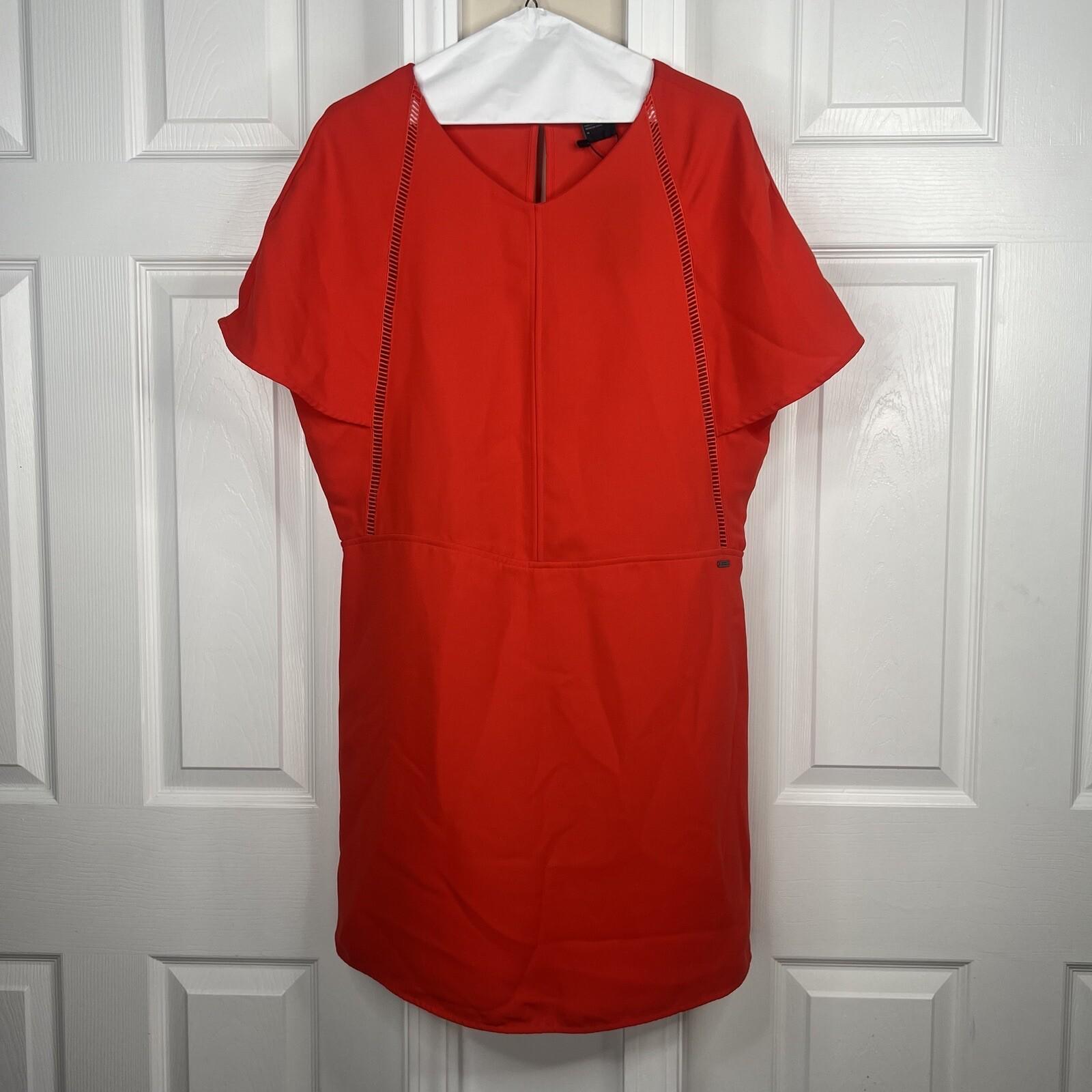 Armani Exchange Women Polyester Romper Size 14 Orange Short Kimono Sleeve New