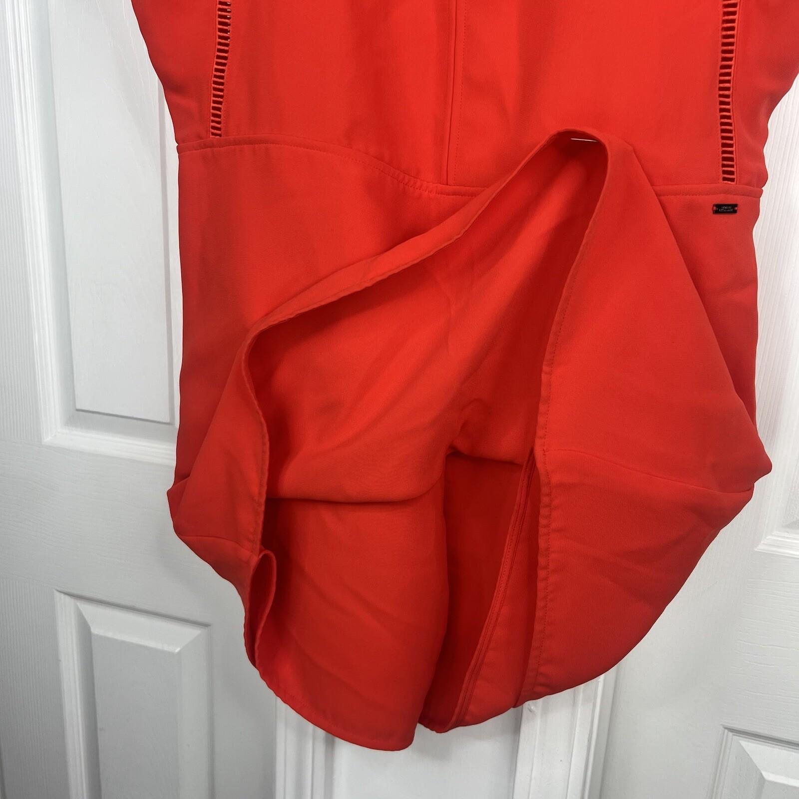 Armani Exchange Women Polyester Romper Size 14 Orange Short Kimono Sleeve New