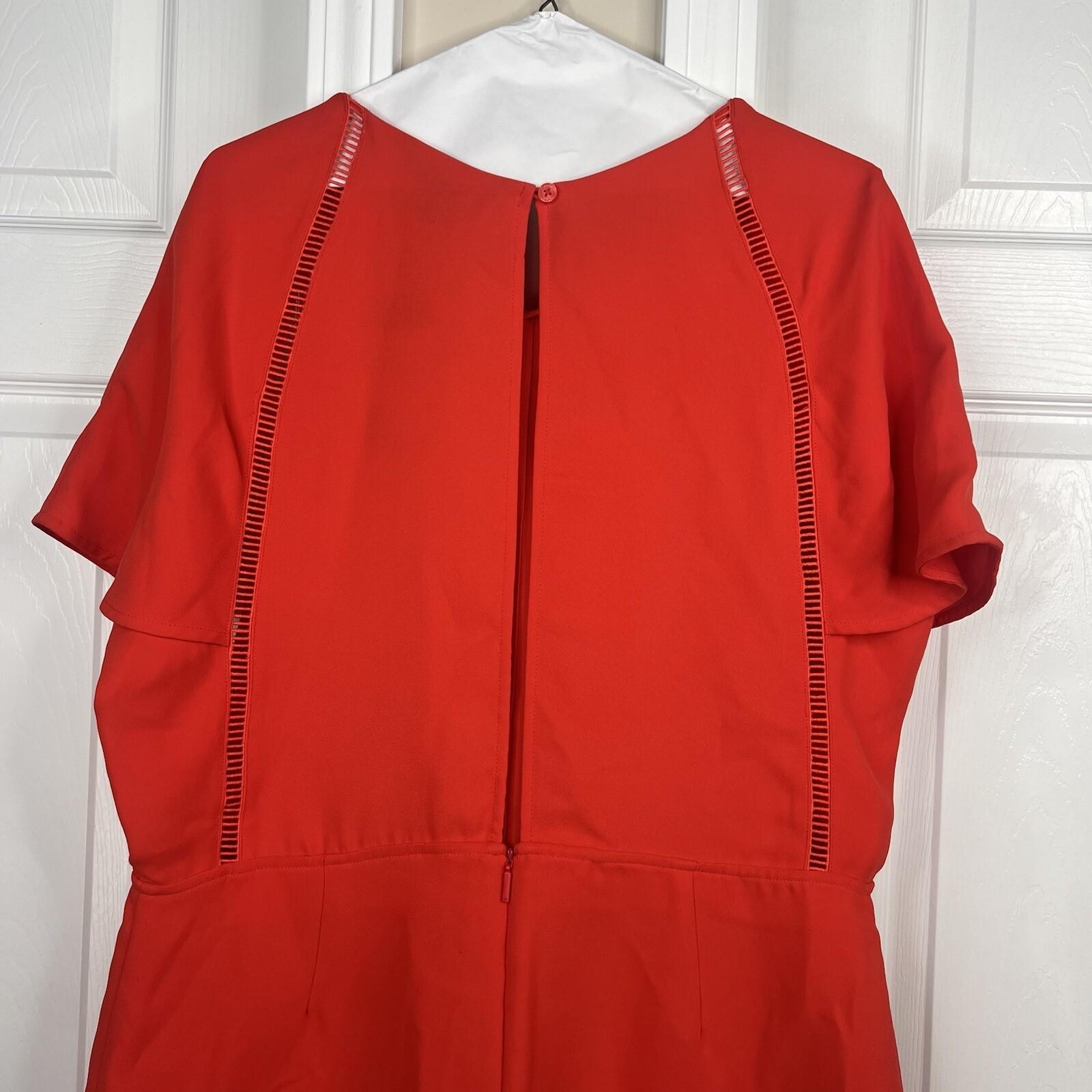 Armani Exchange Women Polyester Romper Size 14 Orange Short Kimono Sleeve New