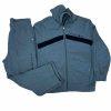 Sean John Track Sweat Pant L Suit XL Warm Gray Zip Up Hooded Hip Hop 2PC