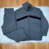Sean John Track Sweat Pant L Suit XL Warm Gray Zip Up Hooded Hip Hop 2PC