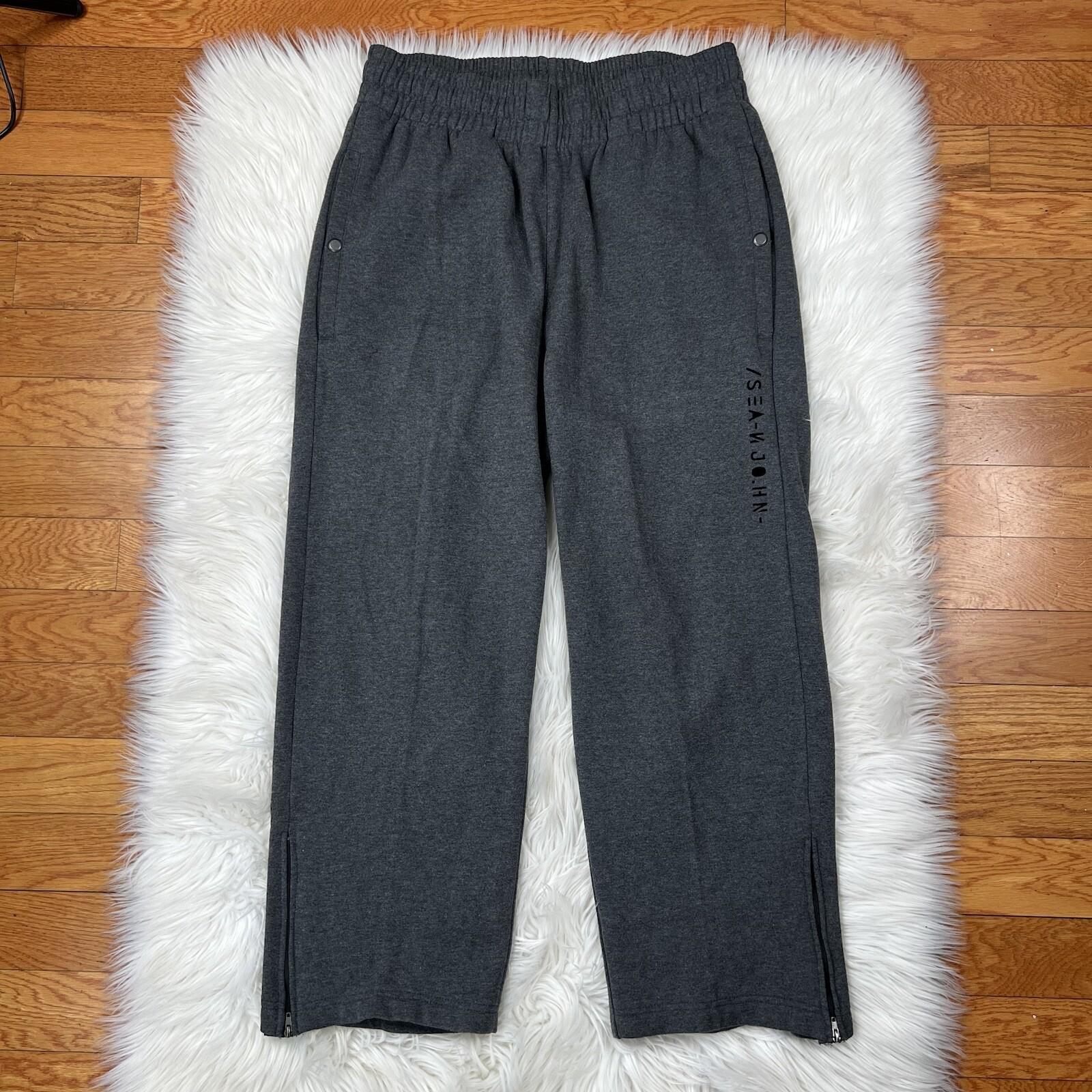Sean John Track Sweat Pant L Suit XL Warm Gray Zip Up Hooded Hip Hop 2PC