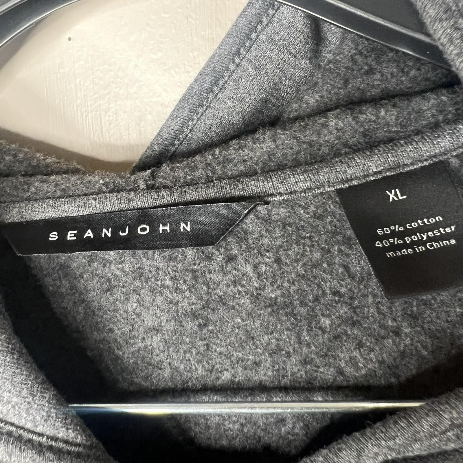Sean John Track Sweat Pant L Suit XL Warm Gray Zip Up Hooded Hip Hop 2PC