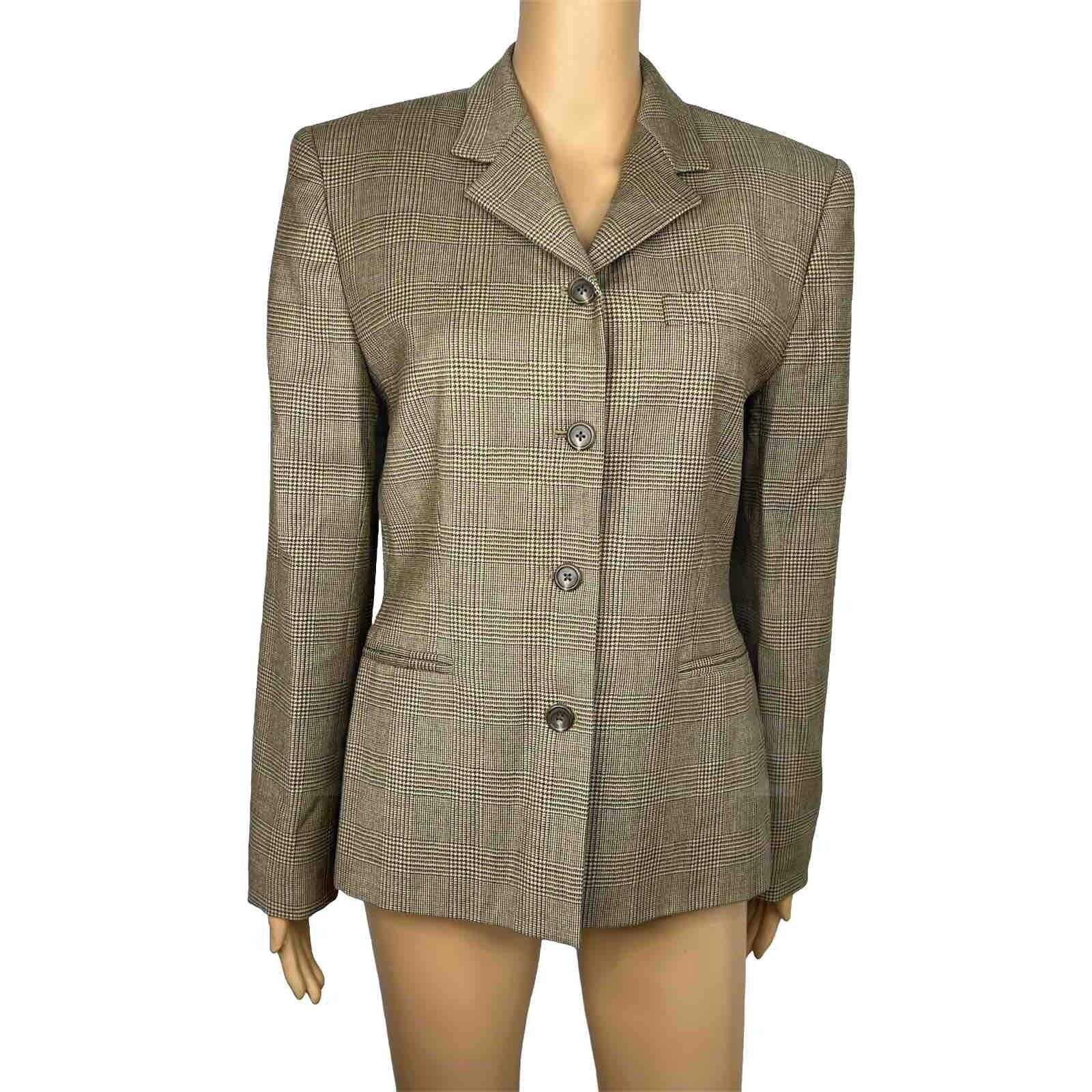 Lauren Ralph Lauren Wool Blazer Suit Size 8 Multicolor Striped Lined pockets
