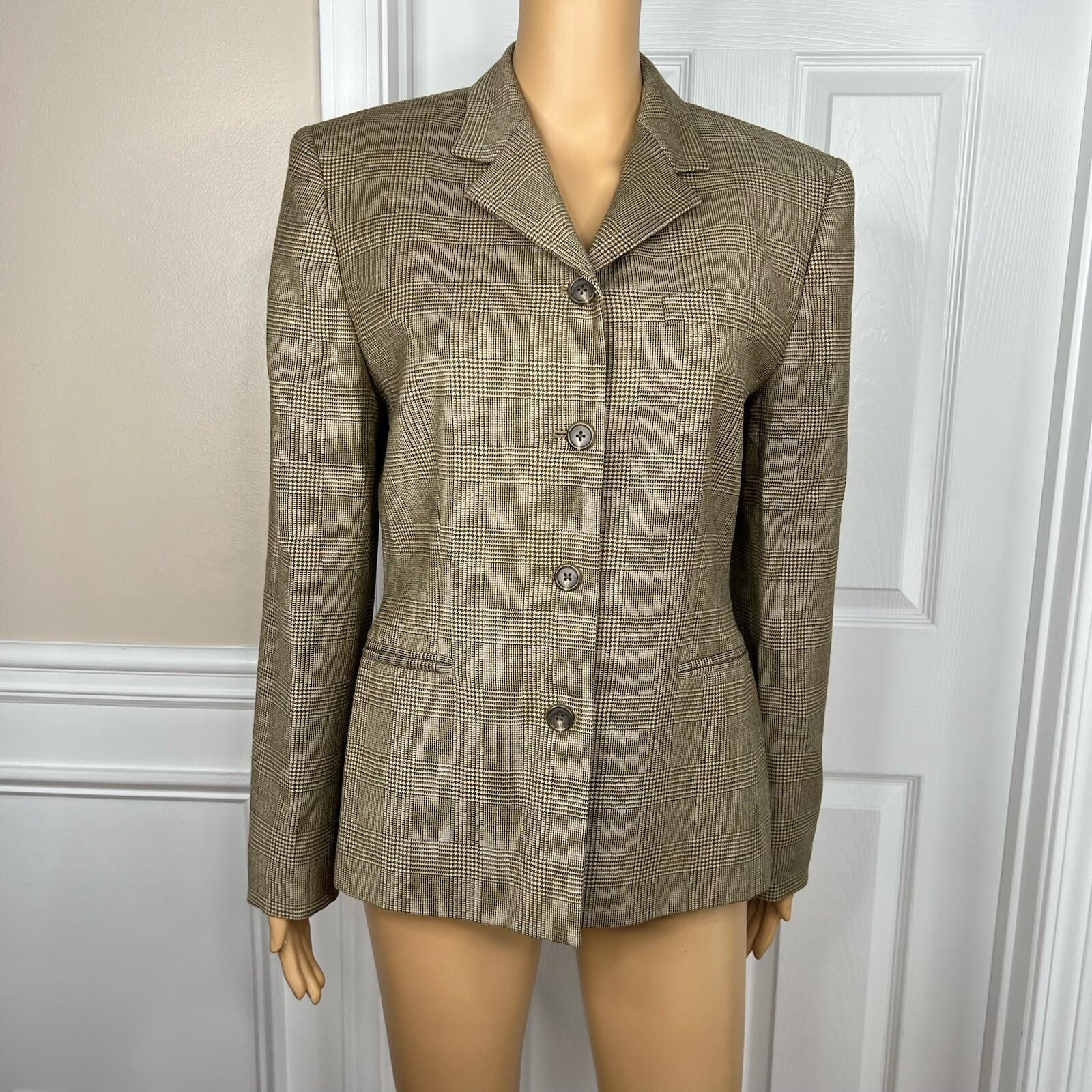 Lauren Ralph Lauren Wool Blazer Suit Size 8 Multicolor Striped Lined pockets