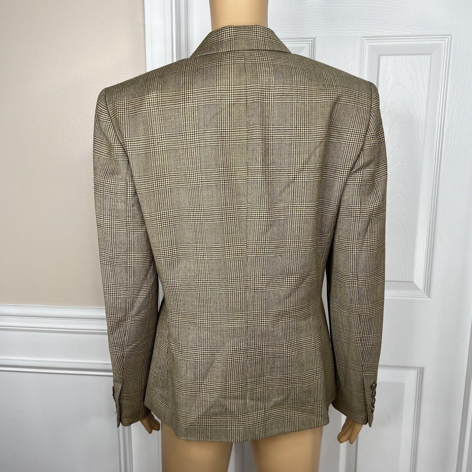 Lauren Ralph Lauren Wool Blazer Suit Size 8 Multicolor Striped Lined pockets