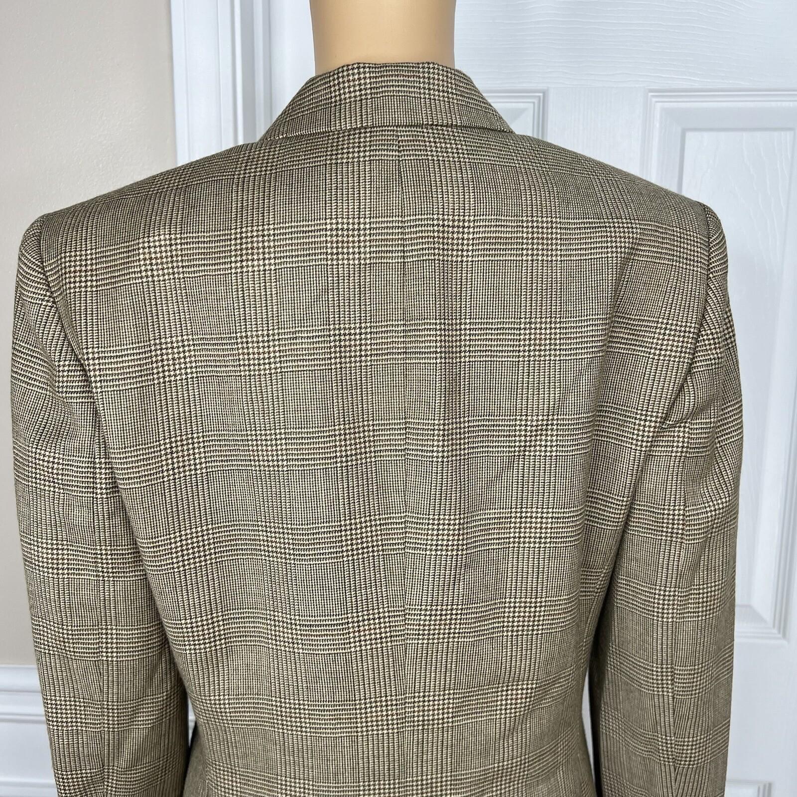 Lauren Ralph Lauren Wool Blazer Suit Size 8 Multicolor Striped Lined pockets