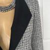 White House Black Market Tweed Blazer Size 6 Gray Black Metallic Belted New