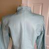 TERRY LEWIS Classic Luxuries Women 3/4 Sleeves Turquoise Leather Jacket Size S