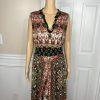 Bila Dress Size XL Sleeveless Maxi Scarf Smocked Bohemian Gypsy Boho Artsy