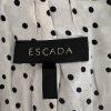 Escada Women New Wool Blazer Size 38 Gray Black Polka Dot One Button 3/4 Sleeve