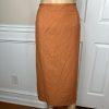 Levine Classics Rayon Linen Skirt Suit 22 W Pumpkin Belted pockets Lined 2PC