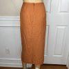 Levine Classics Rayon Linen Skirt Suit 22 W Pumpkin Belted pockets Lined 2PC